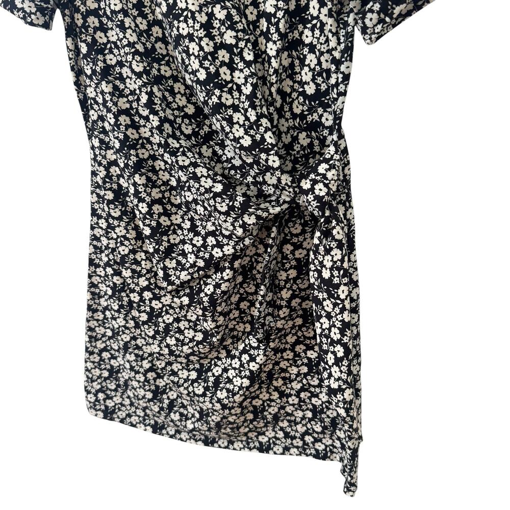 Sezane Pippa Short Dress in Madison Print Floral Black White Size Medium - Picture 6 of 9